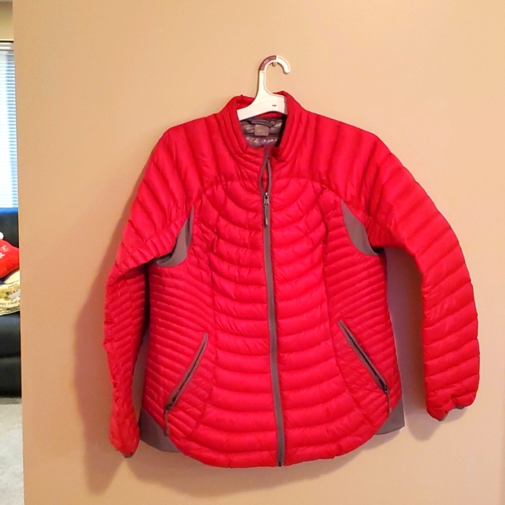 Xersion Puffer Coat - Hot Pink/Grey